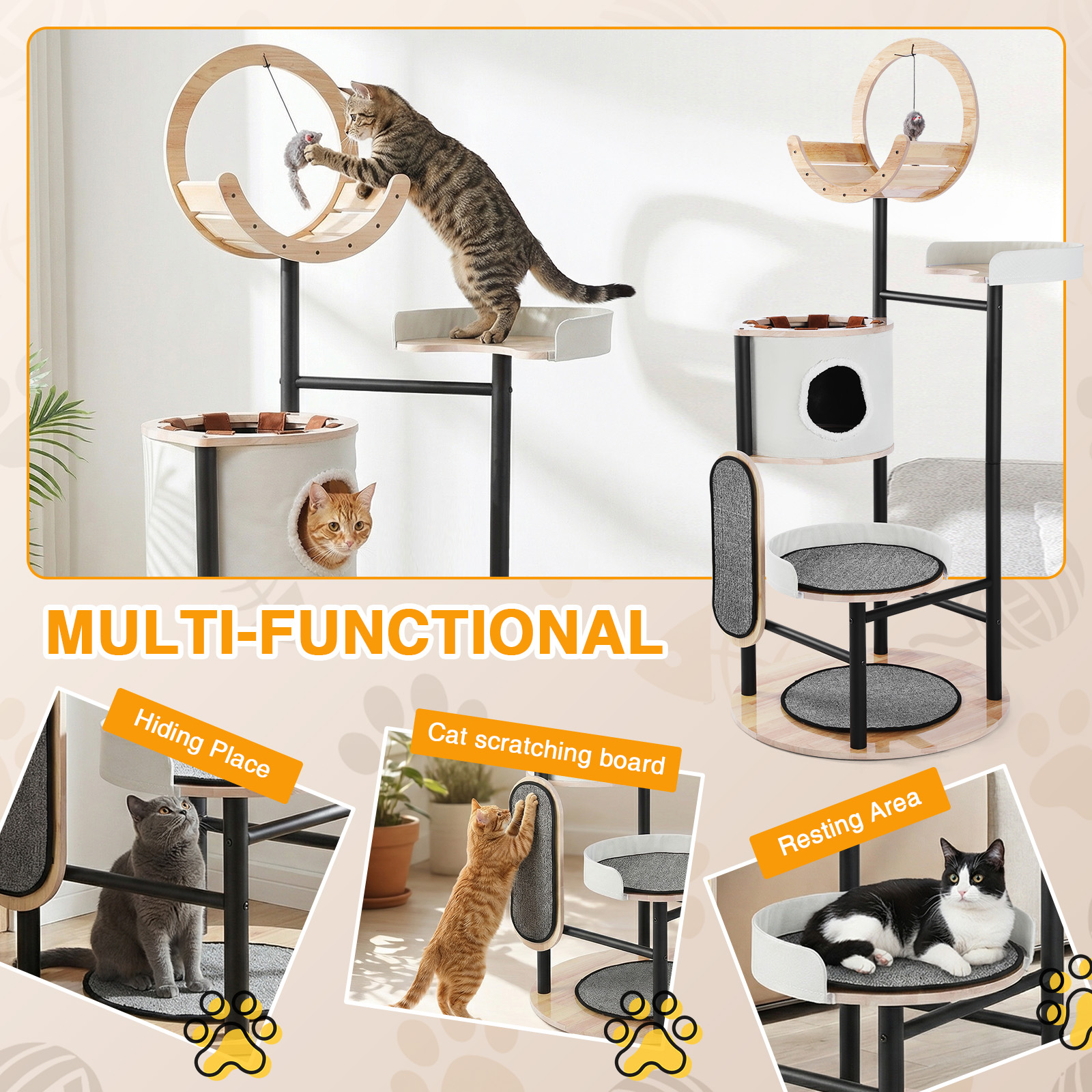 66-Inch Cat Tree with Scratchi - огляд і ціна Pet X Supplies & Tack