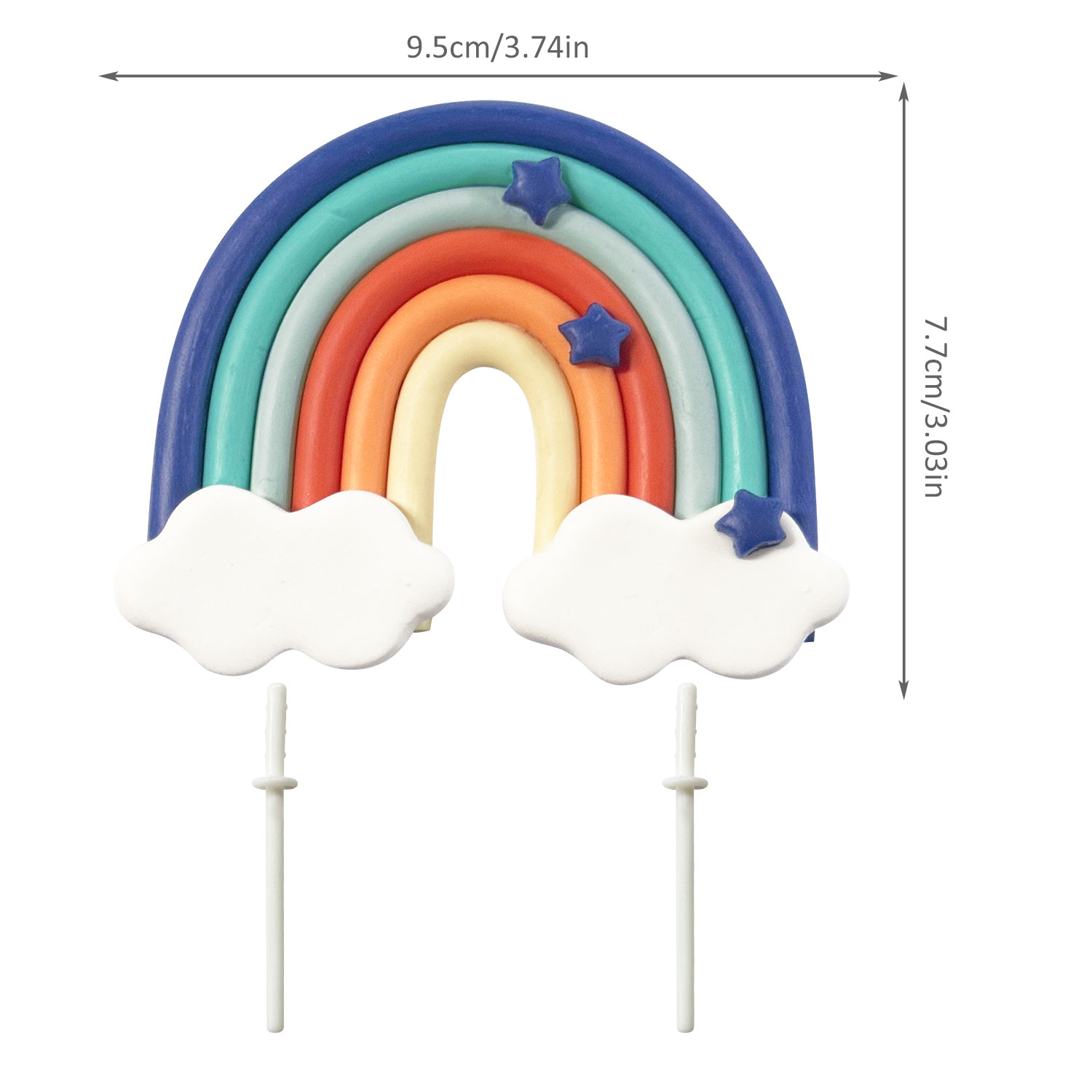 14pcs Blue Rainbow Cake Topper - огляд і ціна Pet Supplies Direct