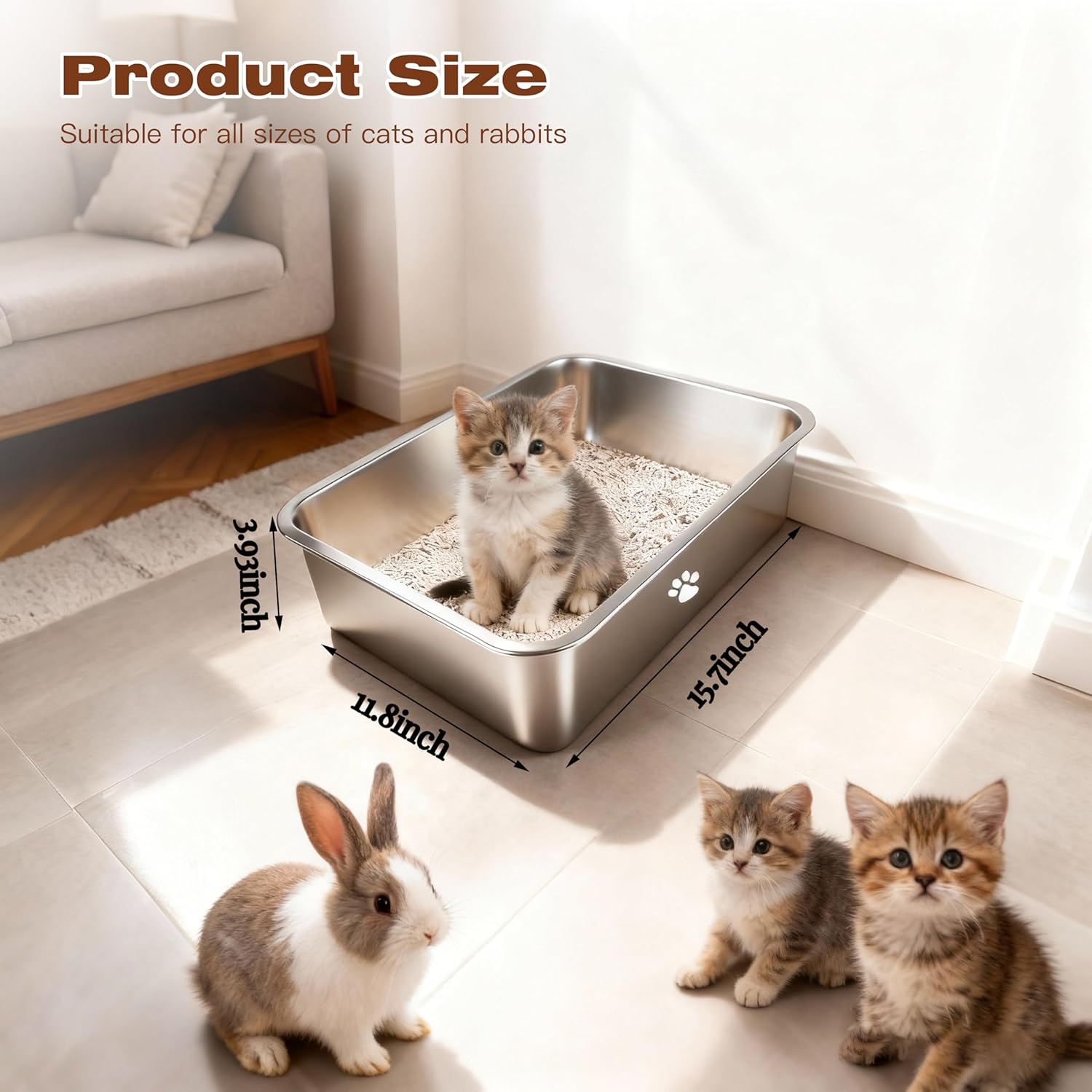 Stainless Steel Cat Litter Box - огляд і ціна Pet X Supplies & Tack